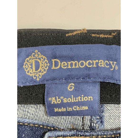 Democracy Womens Denim Jeans Low Rise Distressed Blue Size 6 - Picture 10 of 13